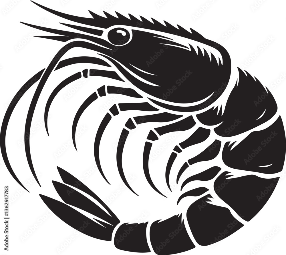 vector illustration of a shrimp vector illustration of a shrimp
