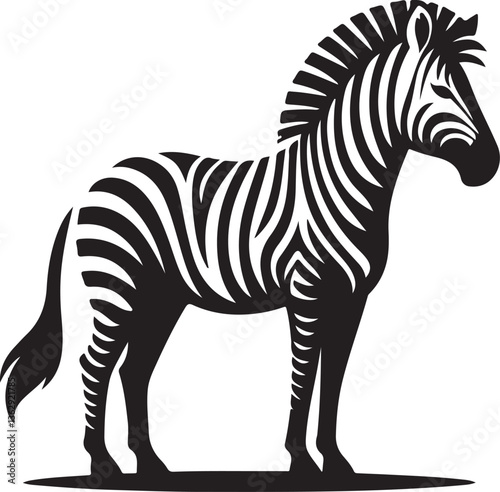 Canvas Print zebra vector illustration