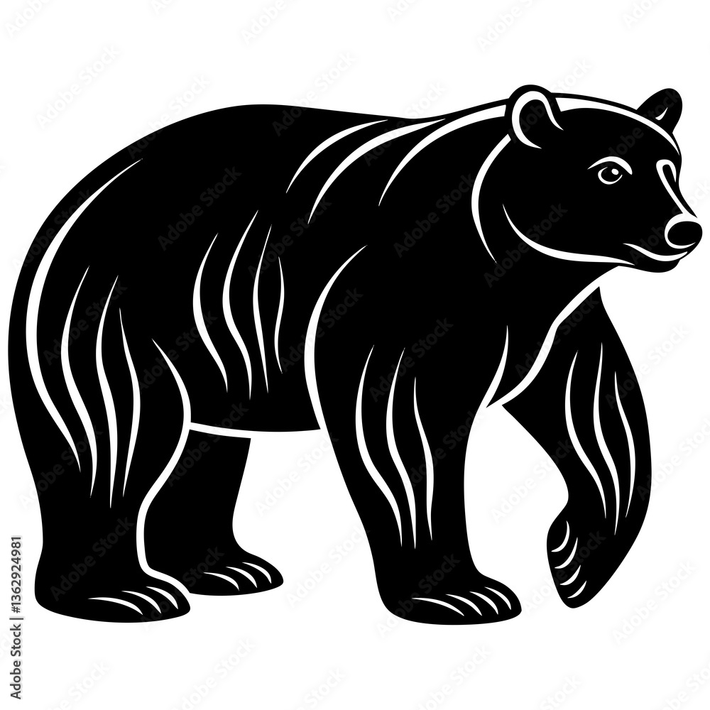 Obraz premium Polar Bear Silhouette Vector