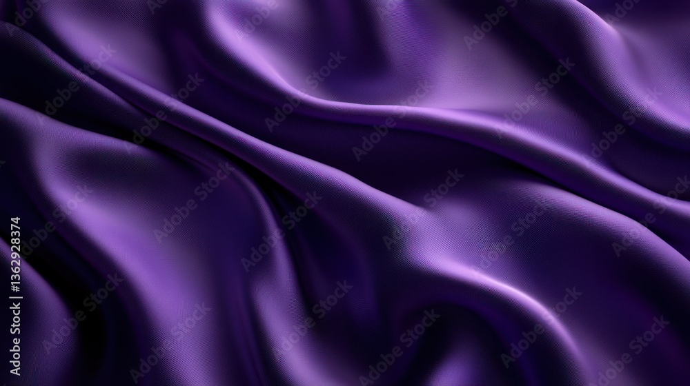 Obraz premium Luxurious purple silk fabric drapes in soft folds.