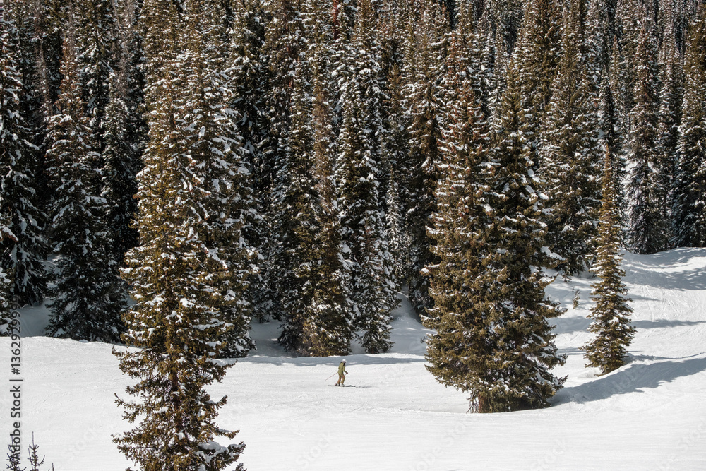 Fototapeta premium Vail Spring Ski Day in the Rocky Mountains