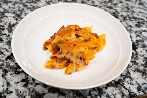 Baked pasta with meat