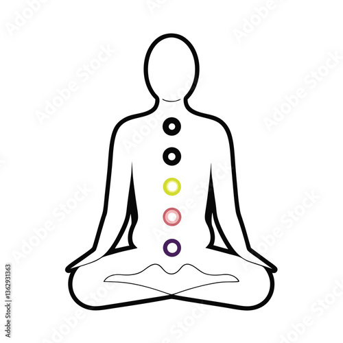 yoga lotus pose coloring book