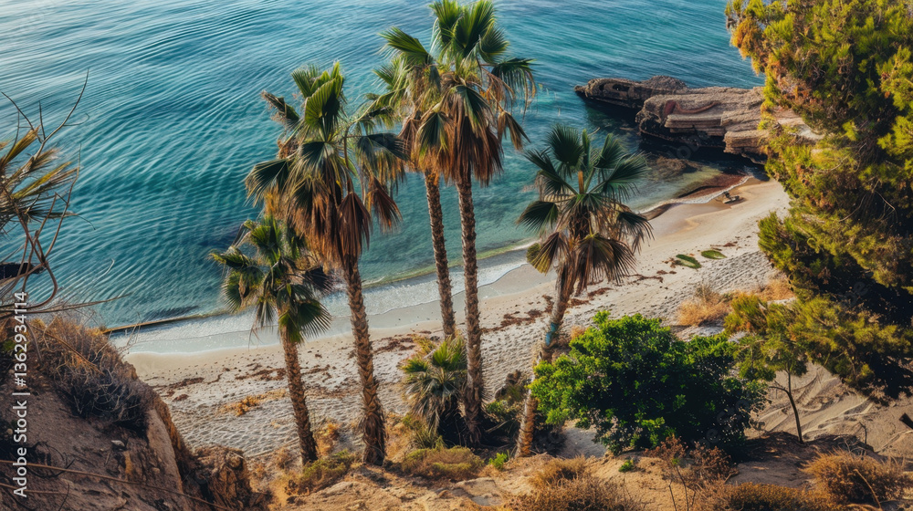 Fototapeta premium palm trees on the beach