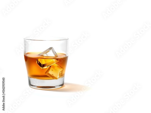 glass of whiskey isolated