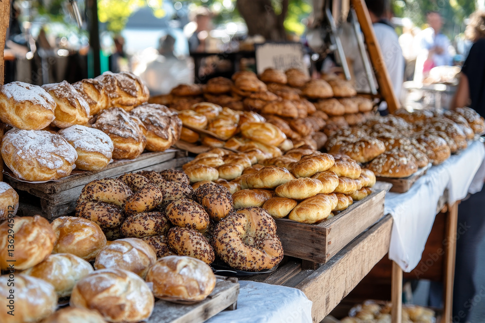 fresh variety bakery at market