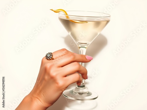 two hands holding a glass of champagne