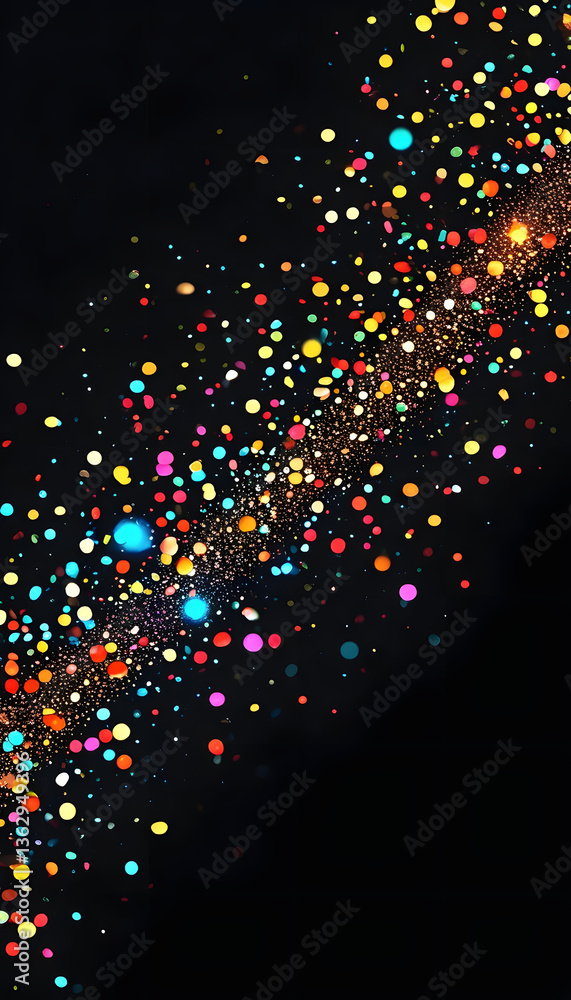 Colorful Bokeh Lights on a Black Background Colorful Bokeh Lights on a Black Background