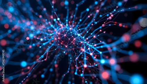 Neural data connections. ai generated image
