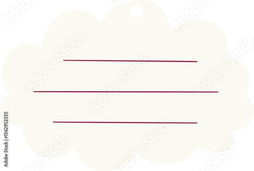 Aesthetic Cloud Sticky Note