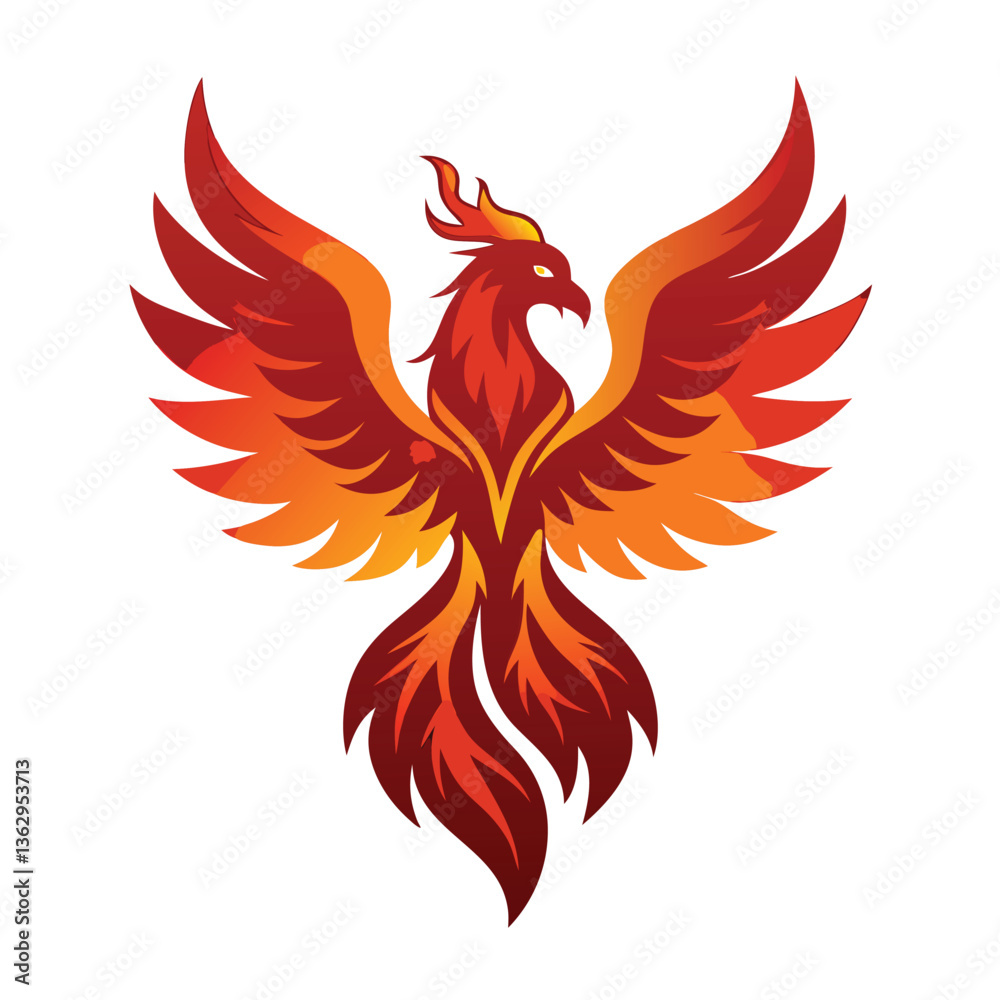 Fototapeta premium Majestic Phoenix Vector Illustration