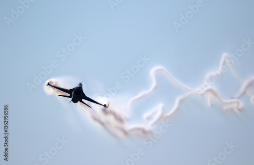 Air Force fighter jet flight demonstration. 