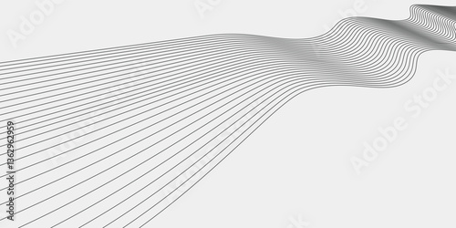 Abstract vector background with black wavy lines. EPS10