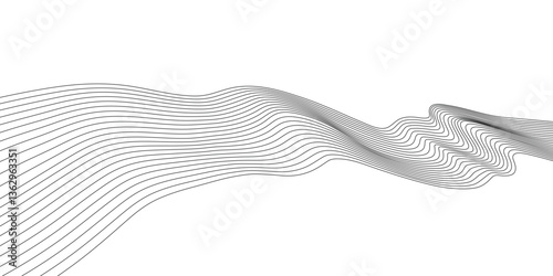Abstract vector background with black wavy lines. EPS10