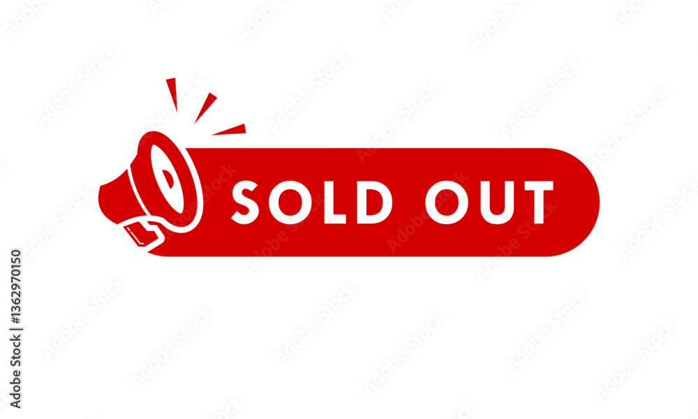Sold out design template illustration