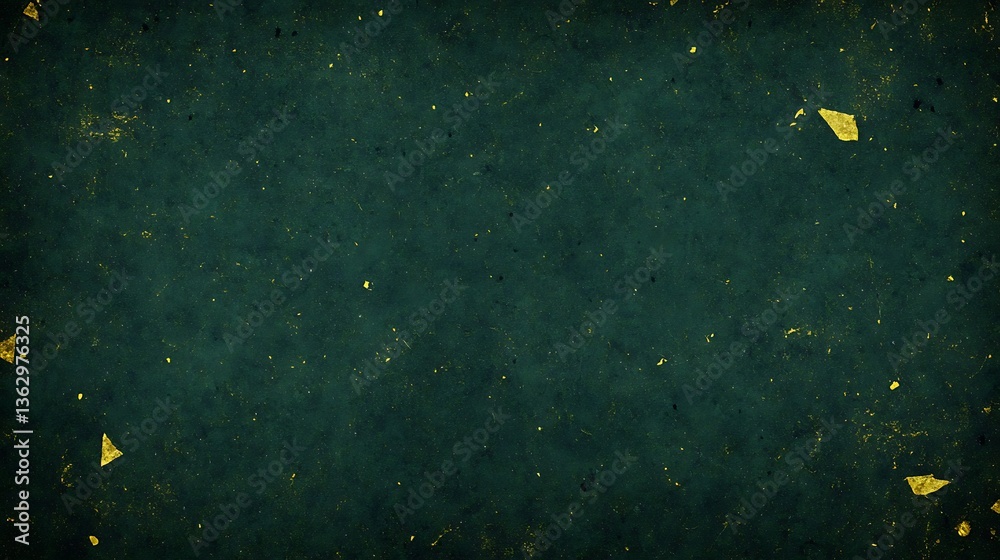 Fototapeta premium Dark Teal Texture with Gold Flecks: Digital Paper Background AI Generated