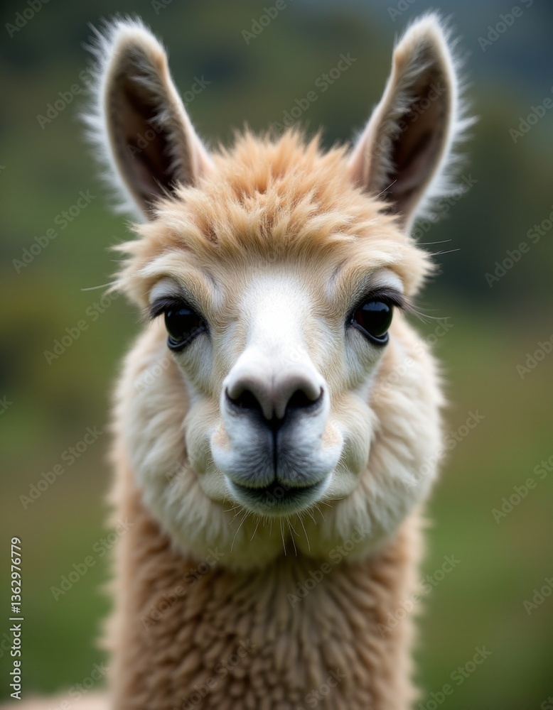 A close up of an alpaca looking at the camera A close up of an alpaca looking at the camera