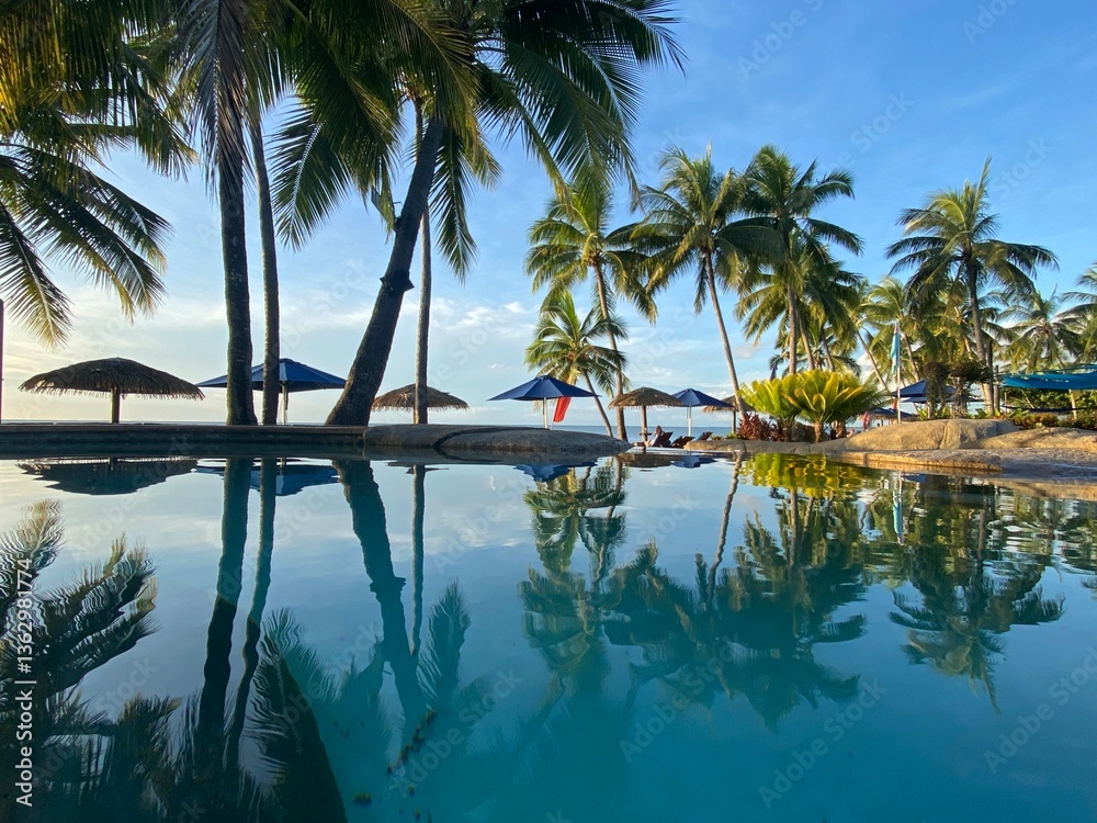 tropical resort pool
