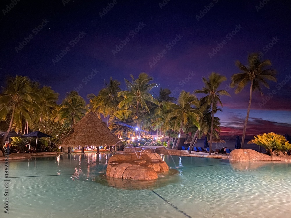 pool at night