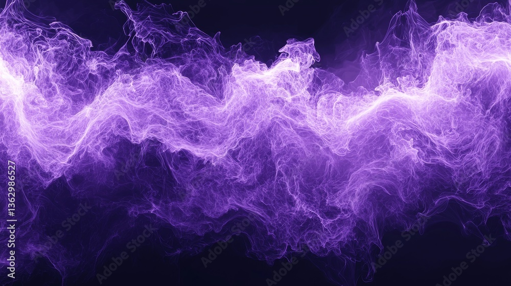 Obraz premium Dramatic Purple Abstract Wave Formation with Ethereal, Cloud-like Quality