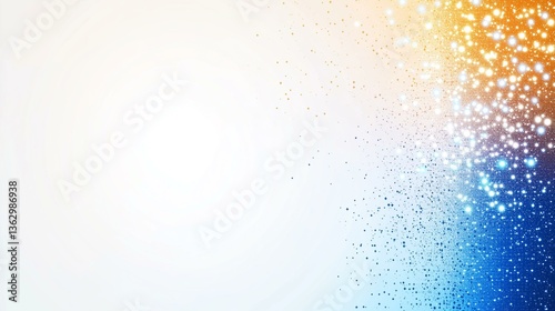 Abstract background with glowing particles and soft light effects creating a serene and futuristic atmosphere