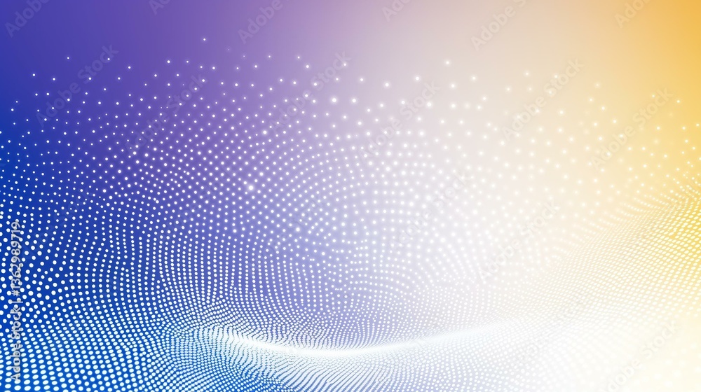 Obraz premium A mesmerizing gradient background with twinkling dots creating a dynamic and futuristic visual experience