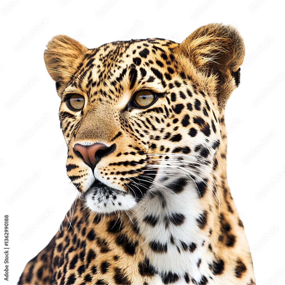 leopard in front of white background leopard in front of white background