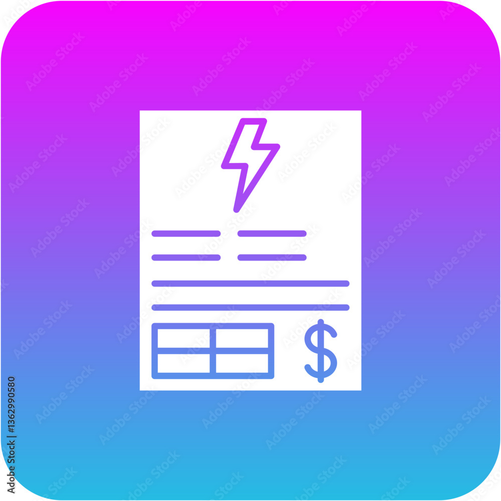 Electricity bill Icon Electricity bill Icon
