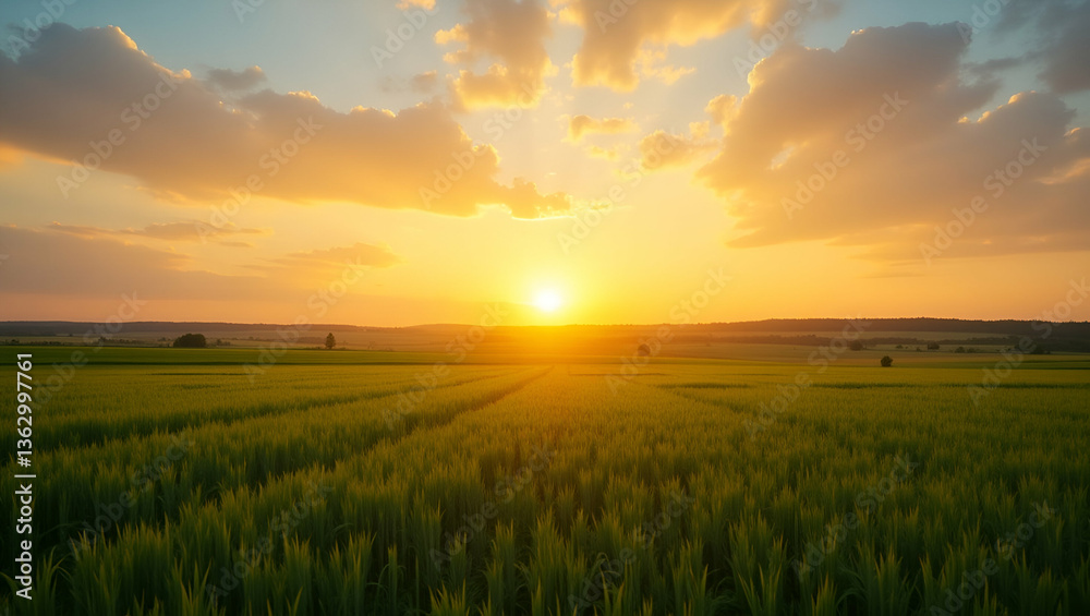 Sunrise Over Farm Fields: Inspirational Messages for World Farmers Day - Celebrate Farmers with Beautiful Stock Photos Featuring Empty Space for Your Text Sunrise Over Farm Fields: Inspirational Messages for World Farmers Day - Celebrate Farmers with Beautiful Stock Photos Featuring Empty Space for Your Text