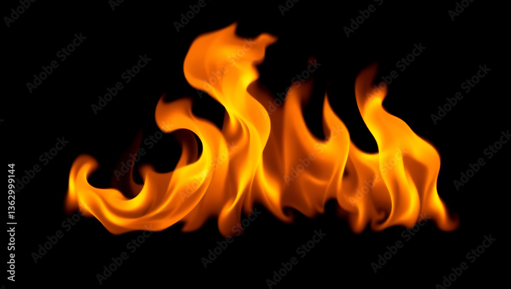 Set of Realistic Fire Flames – Isolated Burning Effects Set of Realistic Fire Flames – Isolated Burning Effects