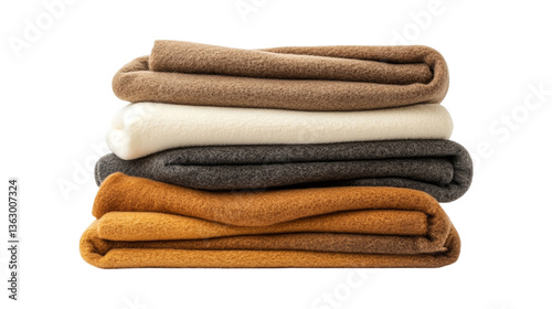 Cozy Multi-Color Stack of Wool Blankets for Ultimate Comfort and Warmth