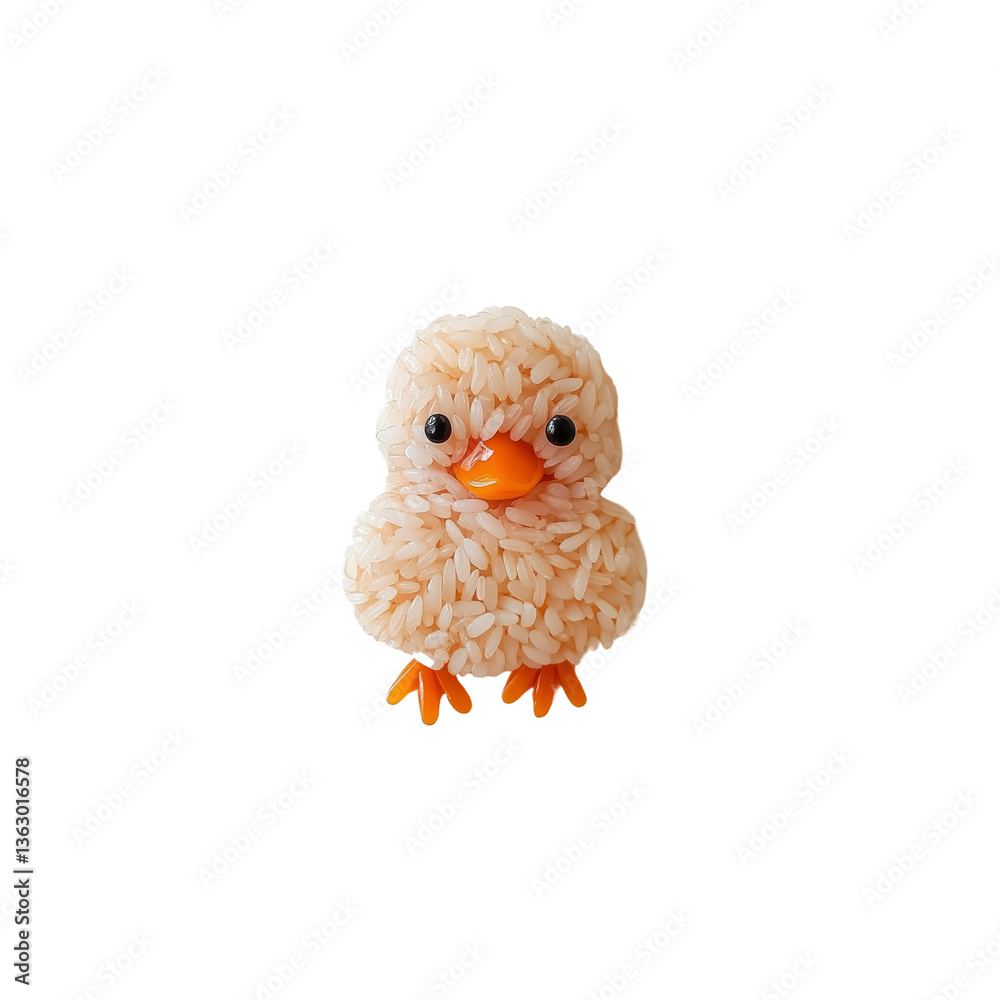 Obraz premium Adorable Rice Chick Fun Food Art for Kids and Springtime