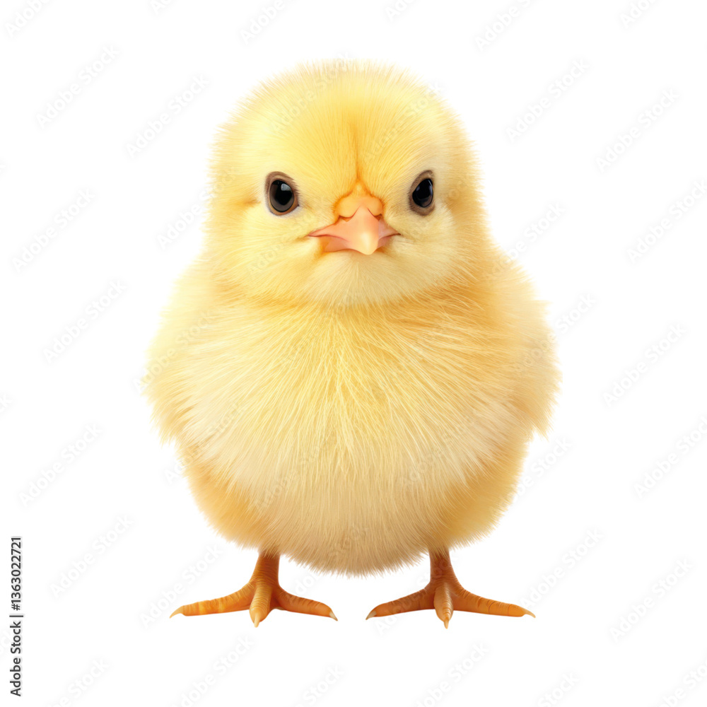 cute and fluffy chick with soft yellow feathers stands confidently, exuding charming and playful demeanor cute and fluffy chick with soft yellow feathers stands confidently, exuding charming and playful demeanor
