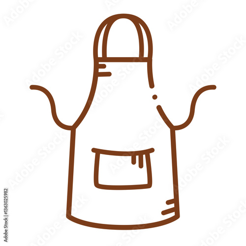 Kitchen apron icon. Vector