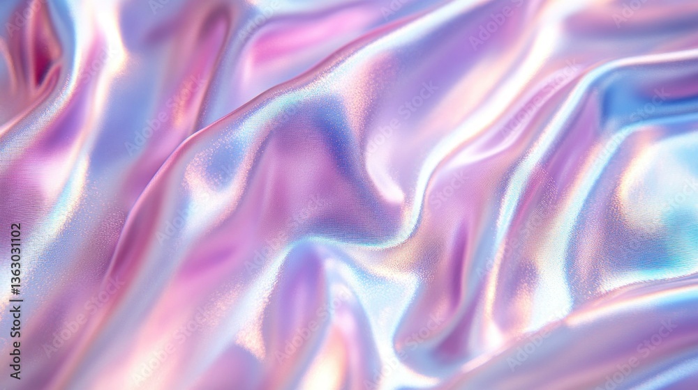 Soft, flowing iridescent fabric. A mix of pastel pinks and purples. Delicate, smooth texture Soft, flowing iridescent fabric. A mix of pastel pinks and purples. Delicate, smooth texture
