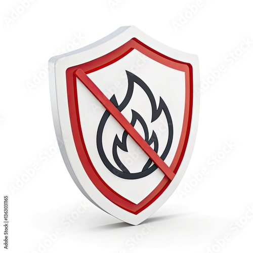 shield with fire