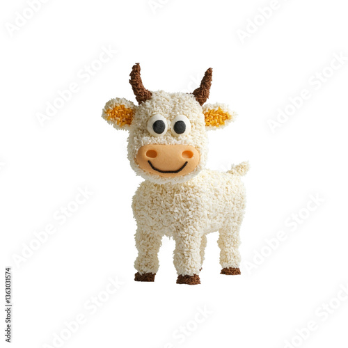 Adorable Rice Krispie Treat Cow Figurine - Sweet Farm Animal Treat