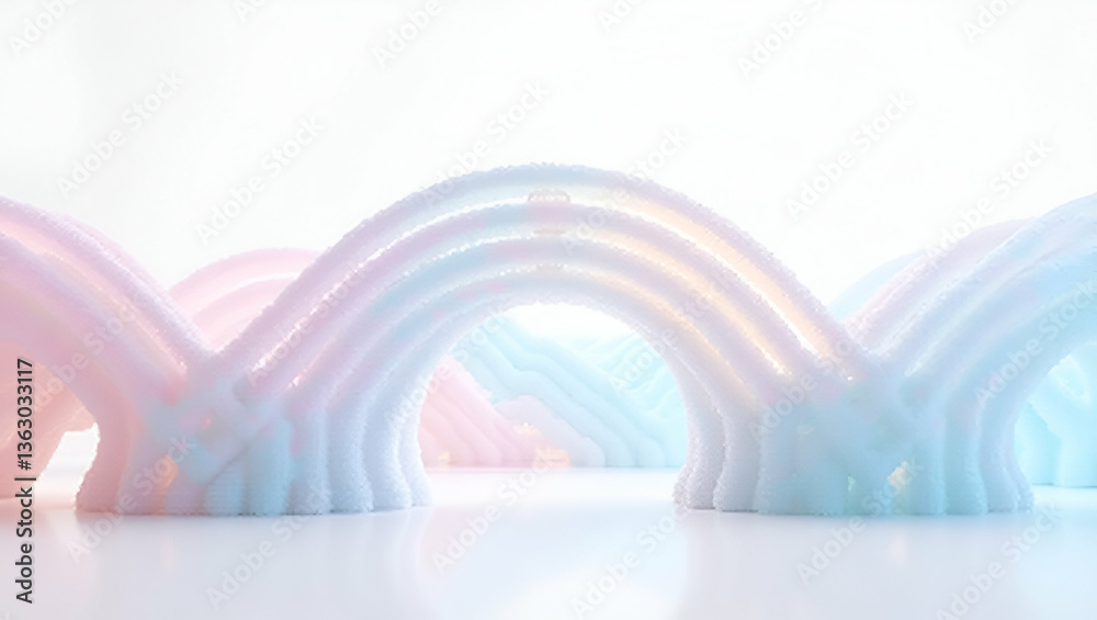 Flat Build layered prismatic arcs weave radiant pastel tones preserve isolated white negative space achieve futuristic holographic tile synergy concept as Align prismatic arcs with pastel gradients ke Flat Build layered prismatic arcs weave radiant pastel tones preserve isolated white negative space achieve futuristic holographic tile synergy concept as Align prismatic arcs with pastel gradients ke