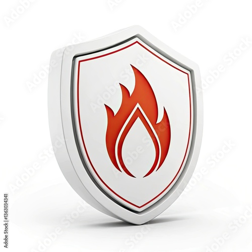 shield with fire