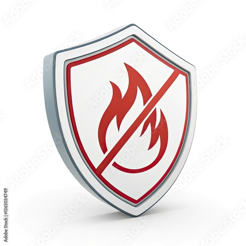 shield with fire