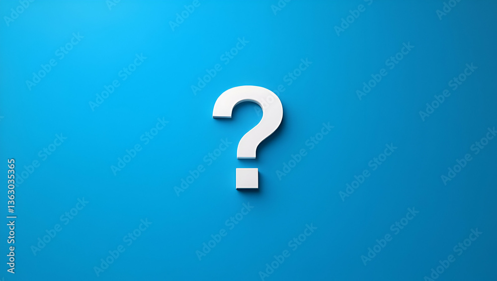 Exploring the Concept of Inquiry: Blue Background with Question Mark Icon Exploring the Concept of Inquiry: Blue Background with Question Mark Icon
