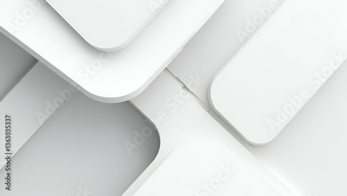 Dynamic Minimal Techno Shapes with Negative Space for Modern Brand Visuals in Photo Stock
