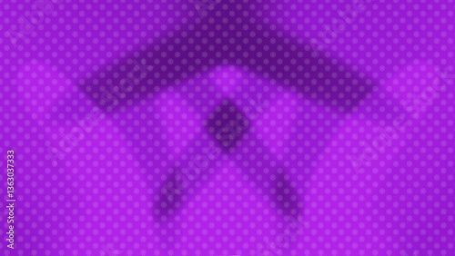 Seamless geometric pattern with pink, purple, and blue colors featuring circles, lines, and squares in a decorative, light, and modern design