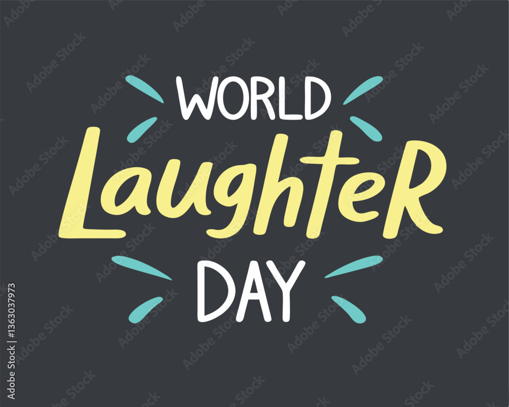Obraz premium Stylish Typography Design for World Laughter Day Celebration
