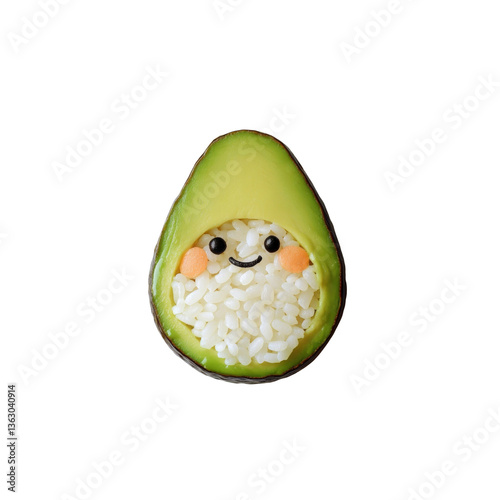 Adorable Avocado Rice Face Fun Food for Kids and Bento Boxes