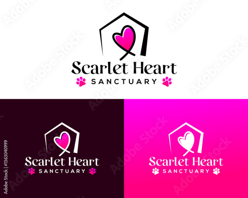 Logo design about a pet care place or sanctuary.