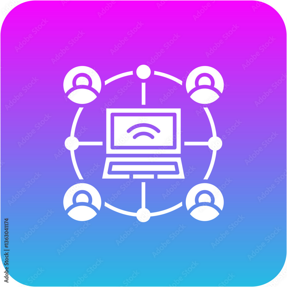 Fototapeta premium Online collaboration Icon