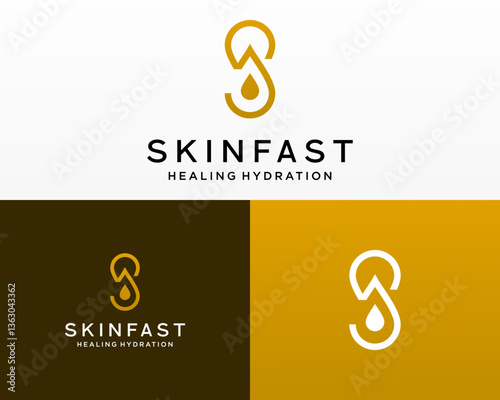 The letter S monogram beauty business healing hydration fluid.

