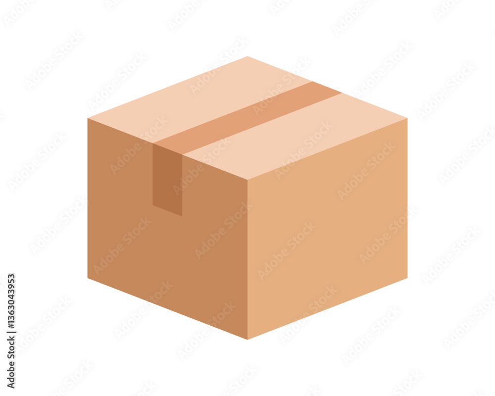 postal parcel box, carton shipping box, brown corrugated box, cardboard postage box for transportation