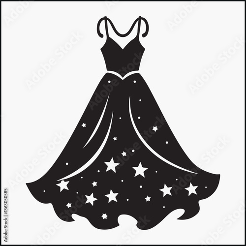 night dress , nighty cloth silhouette vector